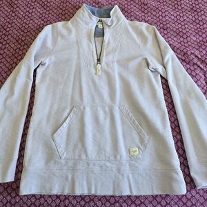 L.L. Bean Light Lavender Quarter-Zip Pullover 100% Organic Cotton